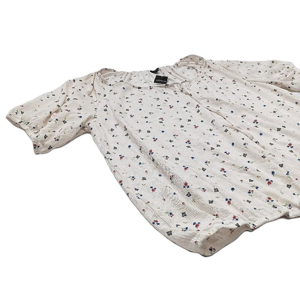 TORRID Washable Crinkle Gauze Blouson Short Sleeve Crop Top. Plus Size 2 - Picture 5 of 10